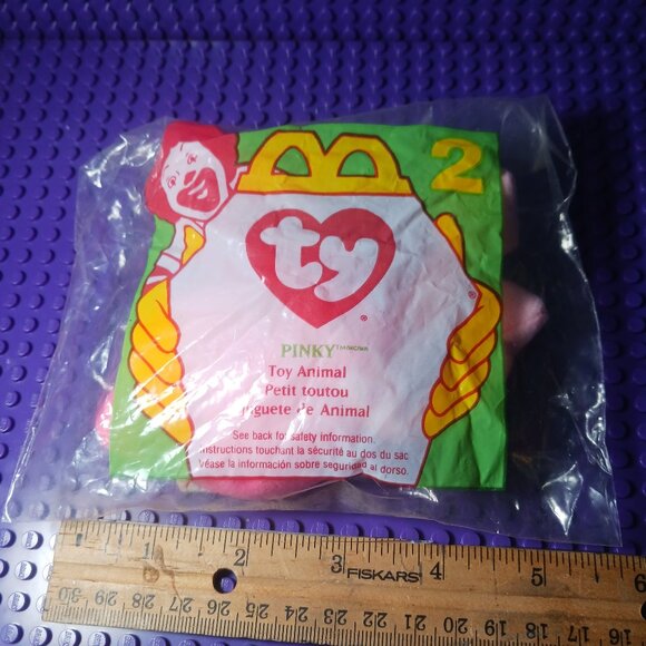 Ty Teenie Beanie Babies “Pinky” The Flamingo 1996 #2 McDonald’s NEW Unopened - Picture 1 of 3
